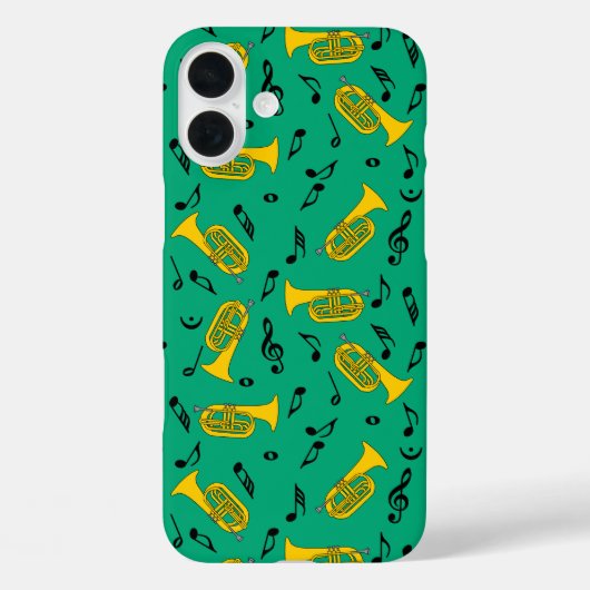 Marcherende bariton Muzieknoten Treble Clefs Case-Mate iPhone Case (Achterkant)