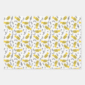 Marcherende bariton Muzieknoten Treble Clefs Inpakpapier Vel (Voorkant 2)