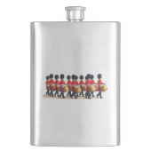 Marcherende Drummers in Rode Uniformen Flacon (Voorkant)