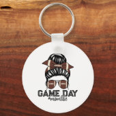 Marcherende Nd Voetbal Spel Dag Rommelige Voetbal Sleutelhanger (Voorkant)