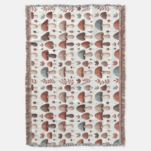 marcherende paddenstoelen deken (Voorkant Verticaal)