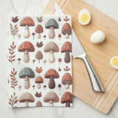 marcherende paddenstoelen theedoek (Quarter Fold)