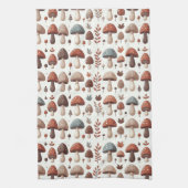 marcherende paddenstoelen theedoek (Verticaal)