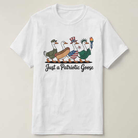 Marcherende Patriotische Ganzen T-Shirt Grappig 4 (Design voorkant)
