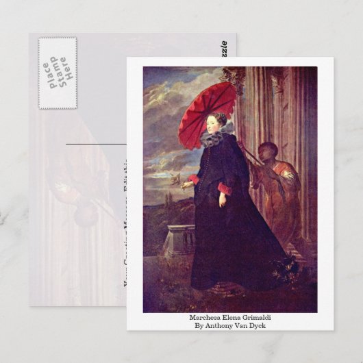 Marchesa Elena Grimaldi door Anthony Van Dyck Briefkaart (Voorkant / Achterkant)