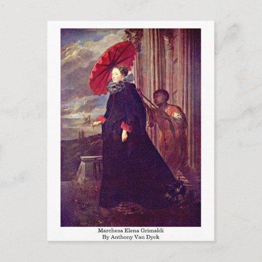 Marchesa Elena Grimaldi door Anthony Van Dyck Briefkaart (Voorkant)