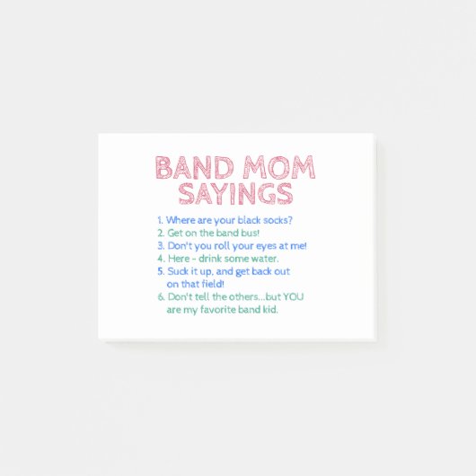 Marching Band - Band Mam Gezegden Post-it® Notes (Voorkant)