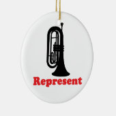 Marching Band Baritone Keramisch Ornament (Rechts)