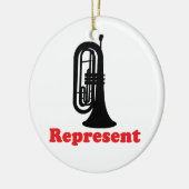 Marching Band Baritone Keramisch Ornament (Links)