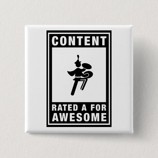 Marching Band - Bass Cymbal Vierkante Button 5,1 Cm (Voorkant)