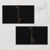 Marching Band Bass Klarinet Kleding Visitekaartje (Voorkant / Achterkant)