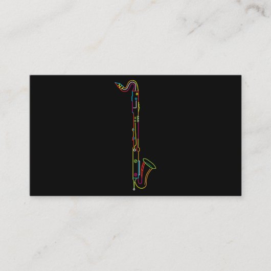Marching Band Bass Klarinet Kleding Visitekaartje (Voorkant)