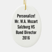 Marching Band Blijf kalm | musicus Keramisch Ornament (Achterkant)