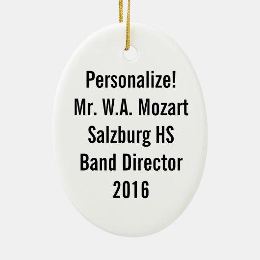 Marching Band Blijf kalm | musicus Keramisch Ornament (Achterkant)