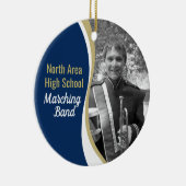 Marching Band Blue and Gold Photo Keramisch Ornament (Rechts)