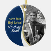 Marching Band Blue and Gold Photo Keramisch Ornament (Voorkant)