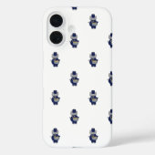 Marching Band Cat Drummer Navy Blue Gold Pattern Case-Mate iPhone Case (Achterkant)