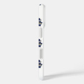 Marching Band Cat Drummer Navy Blue Gold Pattern Case-Mate iPhone Case (Achterkant / Rechts)
