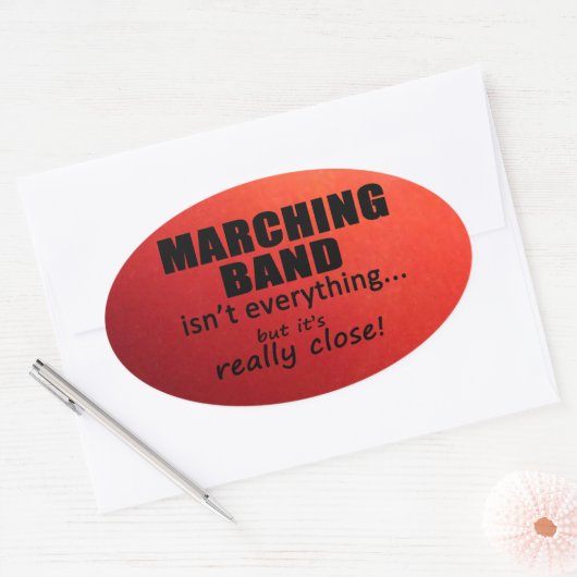 Marching Band Close Oval Sticker (Envelop)