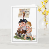 "MARCHING BAND" CRÈME VAN TARWE EN GROET KAART (Gele Bloem)