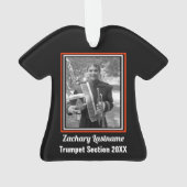 Marching Band Custom Sinaasappel en zwart Ornament (achterkant)