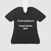 Marching Band Custom Sinaasappel en zwart Ornament (achterkant)