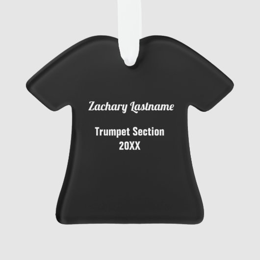 Marching Band Custom Sinaasappel en zwart Ornament (achterkant)