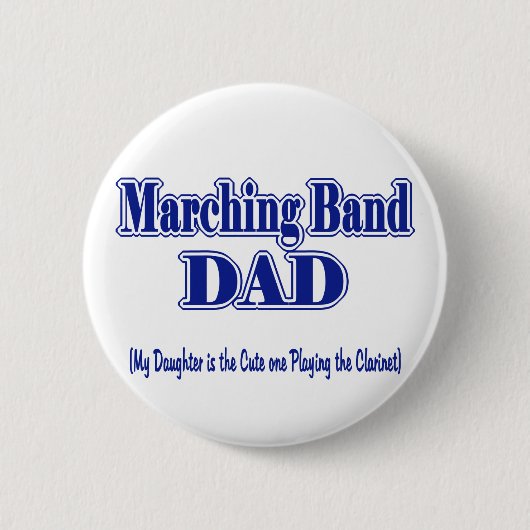 Marching Band Dad/Clarinet Ronde Button 5,7 Cm (Voorkant)