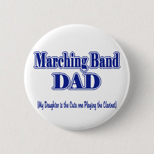 Marching Band Dad/Clarinet Ronde Button 5,7 Cm
