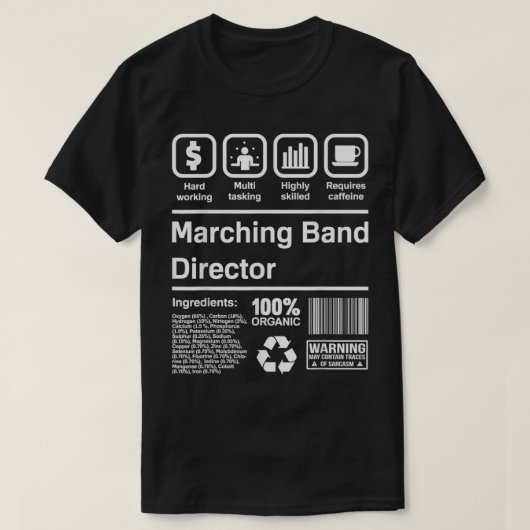 Marching Band Director Gifts Funny T-shirt (Design voorkant)