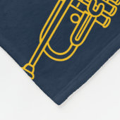 Marching Band Doodle Patroon Senior Cadeau Fleece Deken (Hoek)