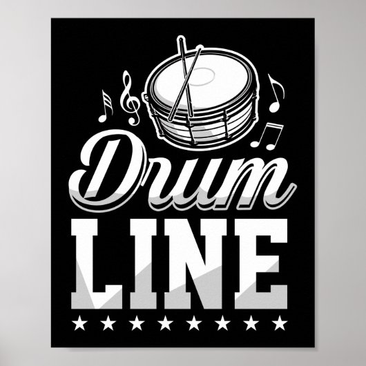 Marching Band Drum Corps Drumline mama Poster (Voorkant)