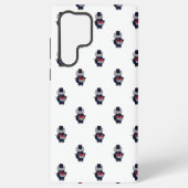 Marching Band Drummer Cat Navy Blue and Red Samsung Galaxy Hoesje (Achterkant)