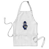 Marching Band Drummer Cat Navy Blue Gold Standaard Schort (Voorkant)