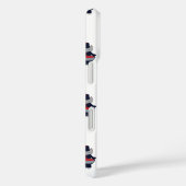 Marching Band Drummer Cat Navy Blue Red Pattern Case-Mate iPhone Case (Achterkant / Rechts)