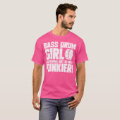 Marching Band Drummer Funny Bass Drum Girl T-shirt (Voorkant volledig)