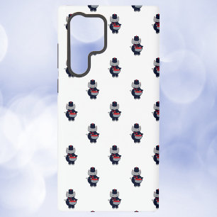 Marching Band Drummer Kat Navyblauw en Rood Samsung Galaxy Hoesje