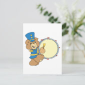 Marching Band Drummerende Beer Briefkaart (Staand voorkant)
