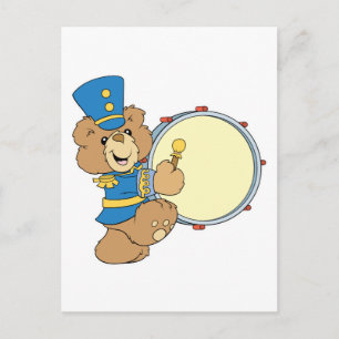 Marching Band Drummerende Beer Briefkaart