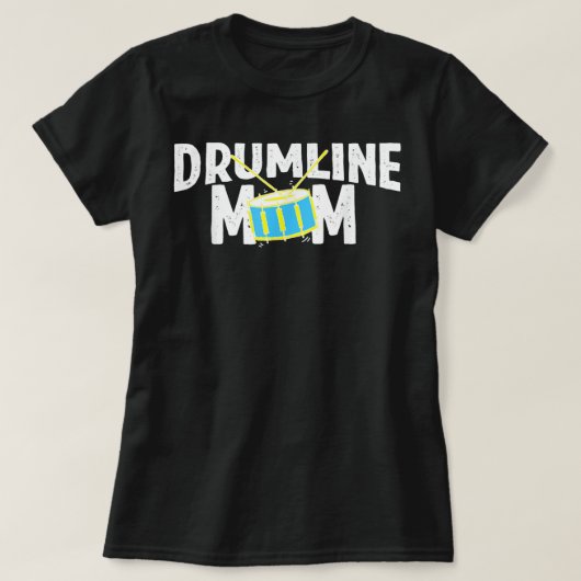Marching Band Drums Drumline mama T-shirt (Design voorkant)
