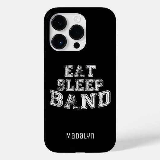 Marching Band Eat Sleep Band Typografie Case-Mate iPhone Case (Achterkant)