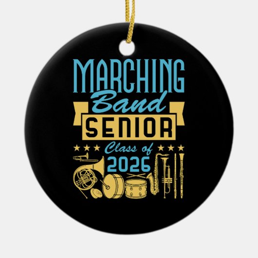 Marching Band Eindexamenklas 2026 Keramisch Ornament (Voorkant)