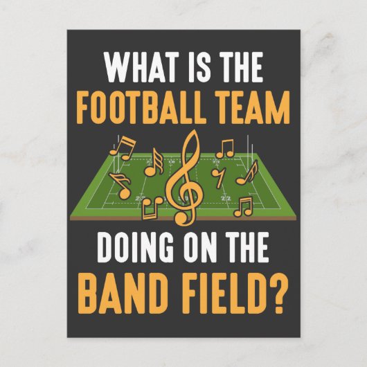 Marching Band Field Director Football Team Orborst Briefkaart (Voorkant)