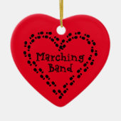 Marching Band Footprint Heart Keramisch Ornament (Voorkant)