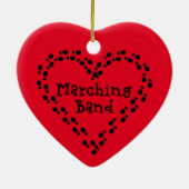 Marching Band Footprint Heart Keramisch Ornament (Achterkant)