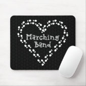 Marching Band Footprint Heart Muismat (Met muis)