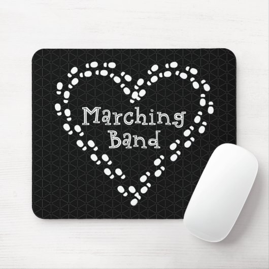 Marching Band Footprint Heart Muismat (Met muis)