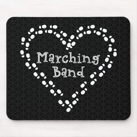Marching Band Footprint Heart Muismat (Voorkant)