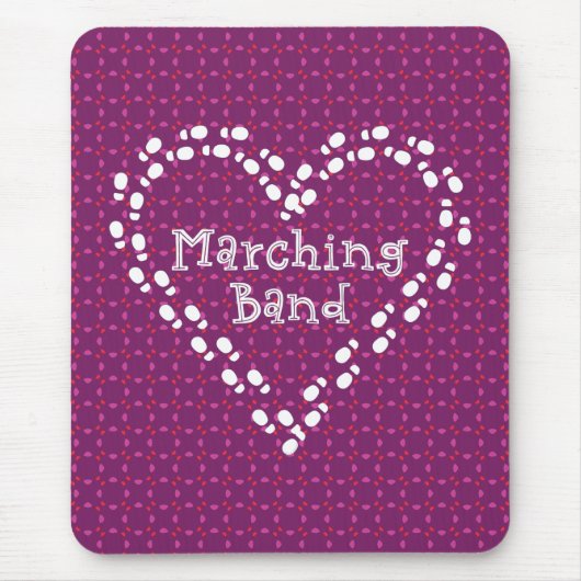 Marching Band Footprint Heart Muismat (Voorkant)