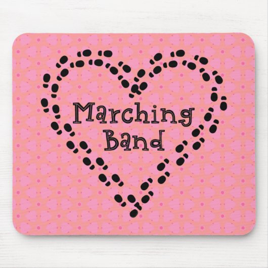 Marching Band Footprint Heart Muismat (Voorkant)